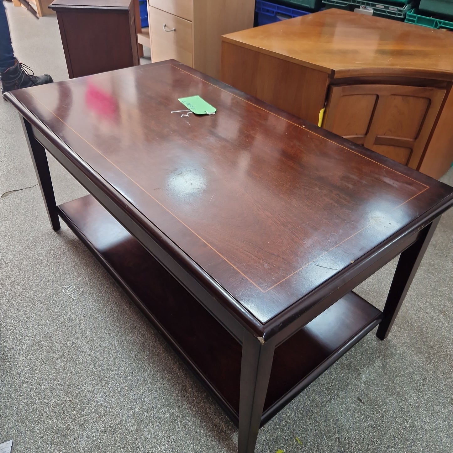 Dark wood coffee table (150807)