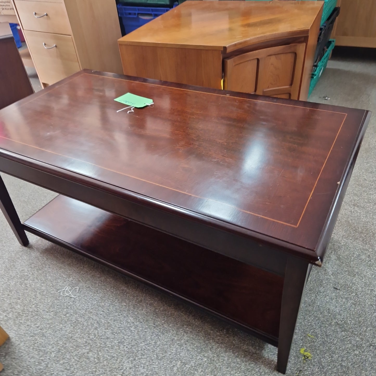 Dark wood coffee table (150807)
