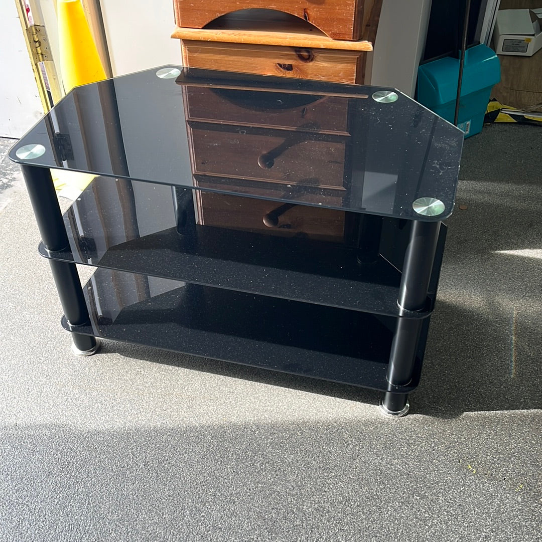 Black Glass TV unit (080901)