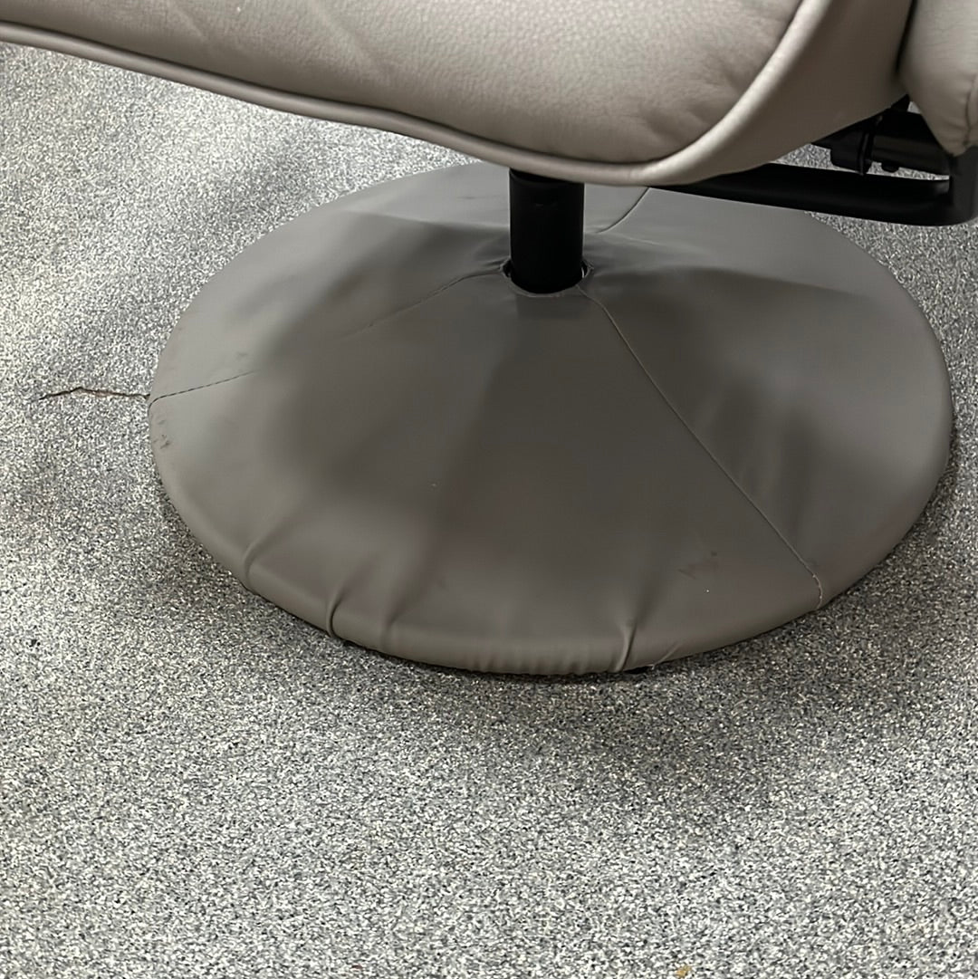 Grey Swivel Chair With Footstool (0310703)