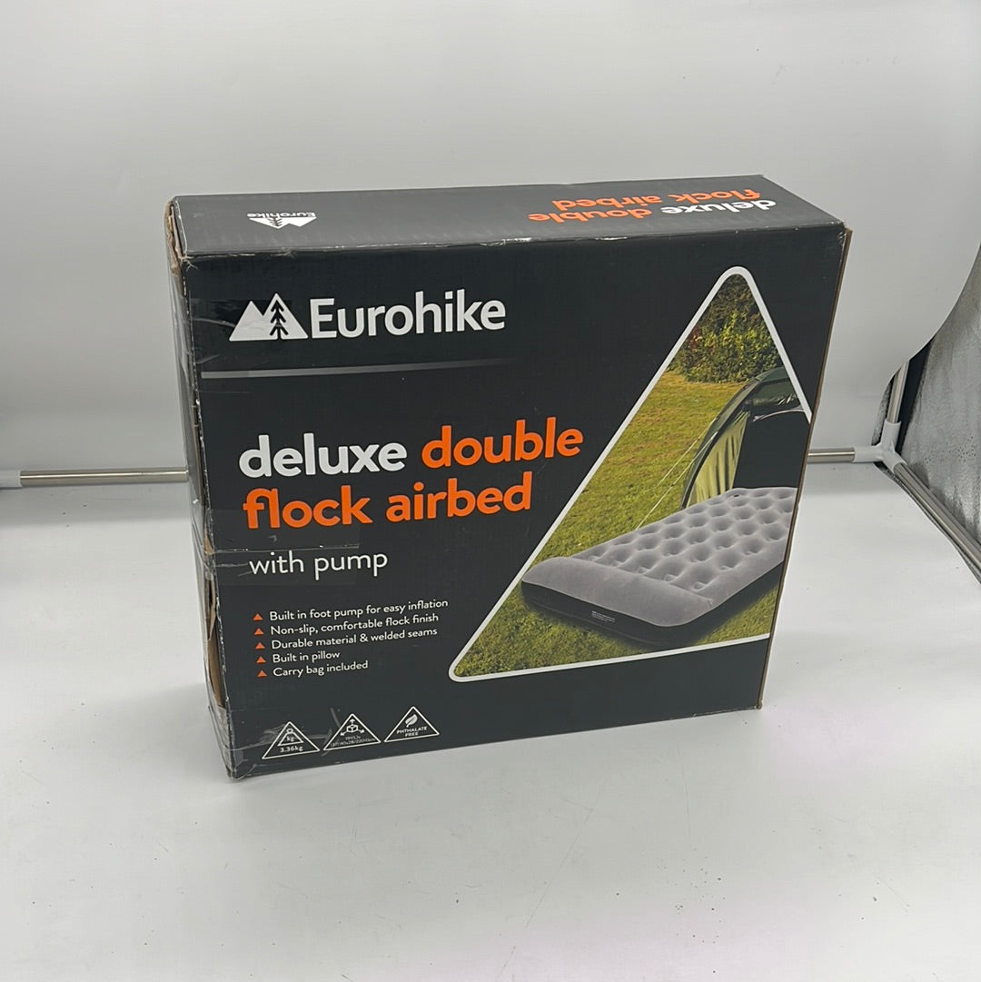 Euro hike Deluxe Double flock airbed with pump (U)