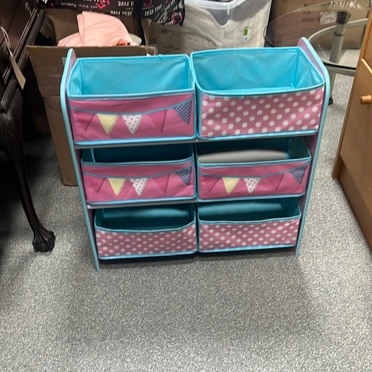Pink and blue children’s storage containers (020404)