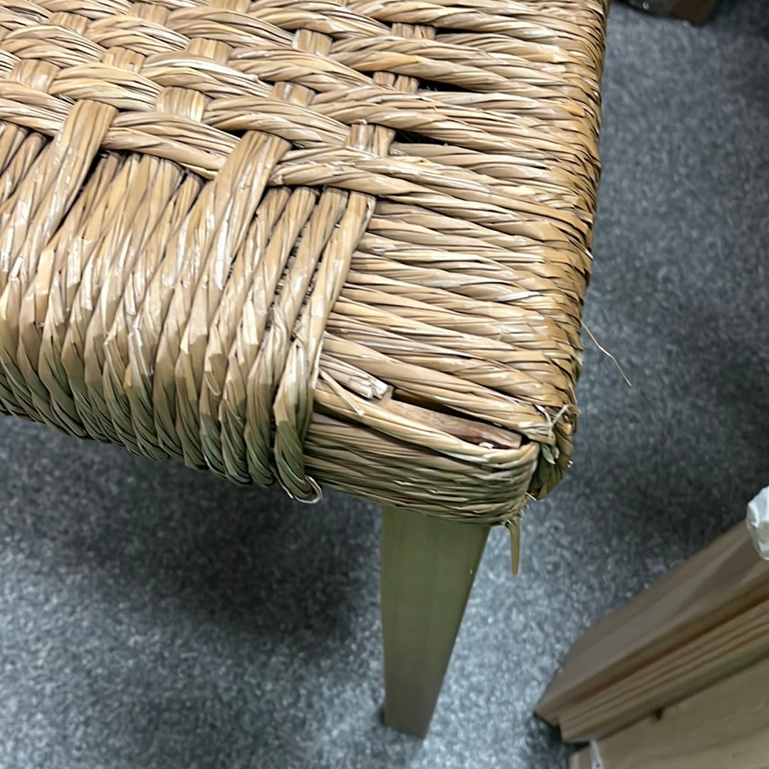 2 x wicker high back dining chairs (01103011)