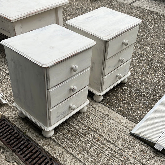 2 x matching upcycle project bedside tables (0250404)