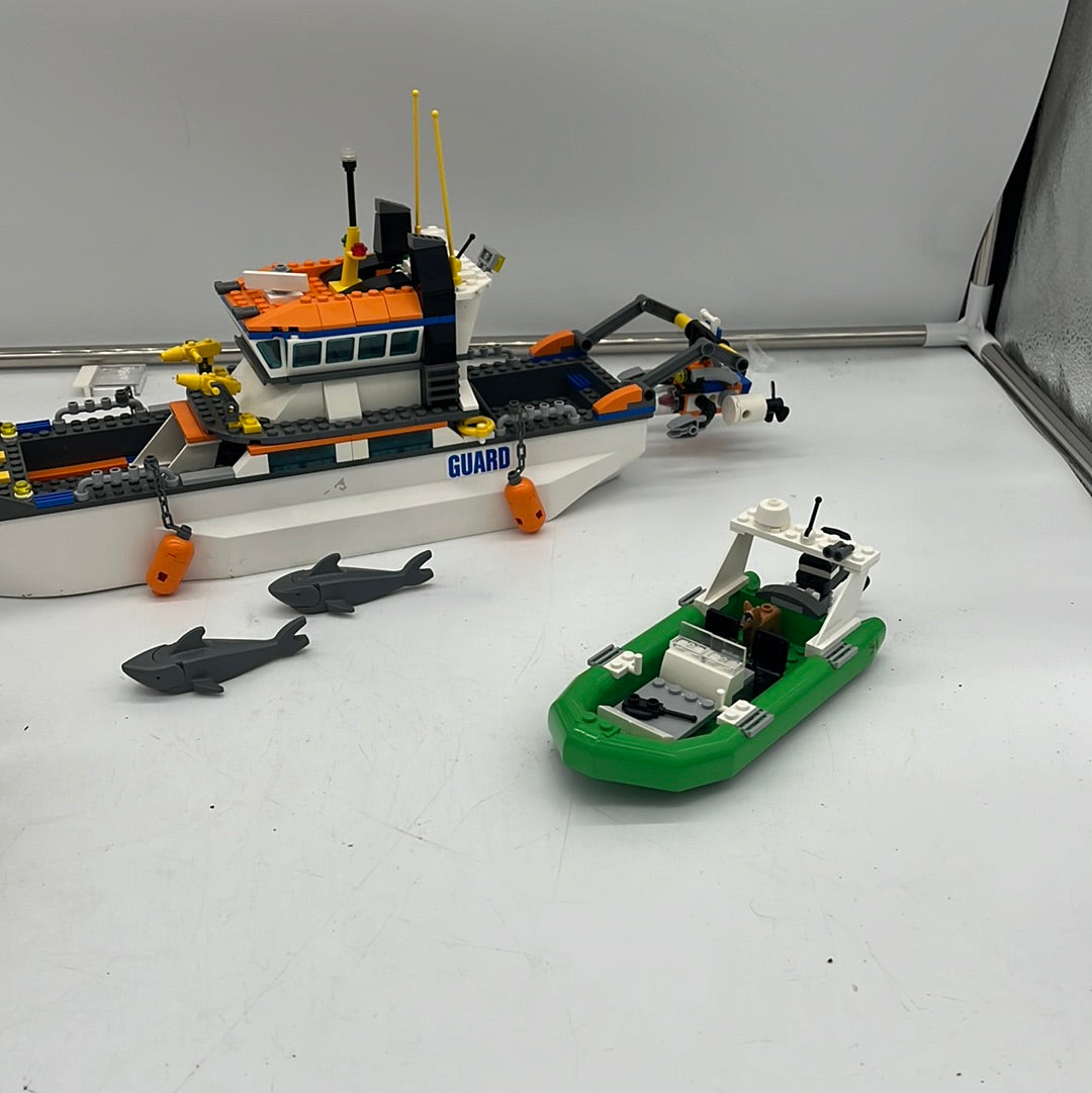 Lego Set - Rare Lego city coast guard patrol 60014 - please note comes WITHOUT figurines or instructions. (Shelf 3)