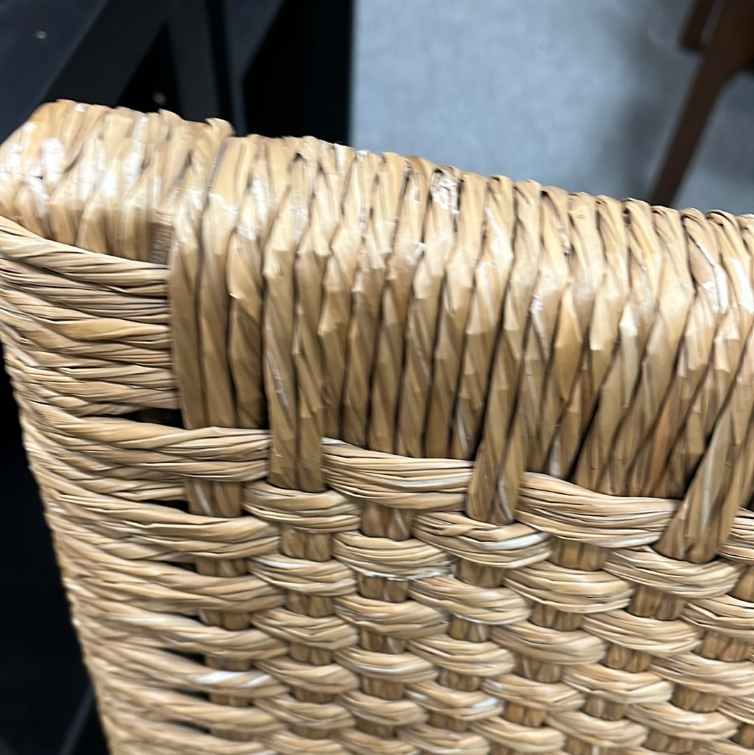 2 x wicker high back dining chairs (01103011)