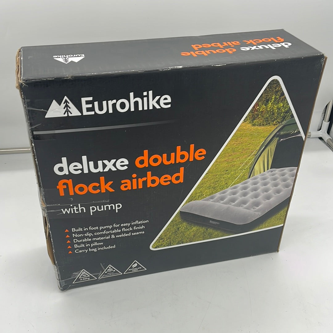 Euro hike Deluxe Double flock airbed with pump (U)