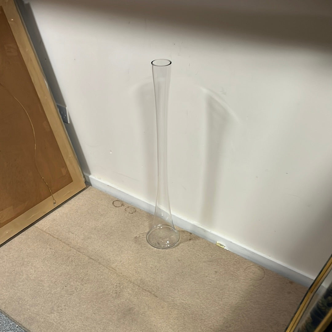 Tall Glass vase (under window box 2)